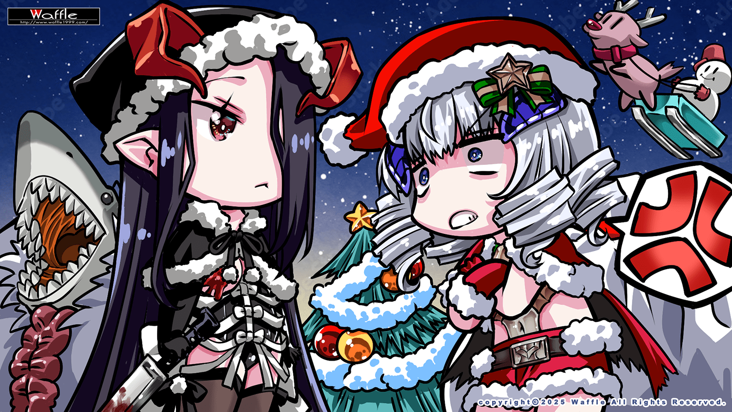 アトゥルム「だって今日は、悪夢を配る特別な日だから……」シュシュ「あんた、邪魔っ！　せっかくのクリスマスが台無しじゃ……ぶっ!?」